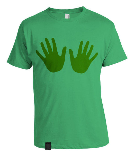 Red Hands TShirt Green Tester
